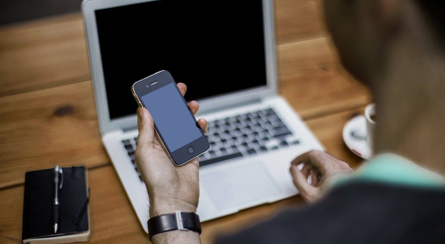 Man holding mobile phone