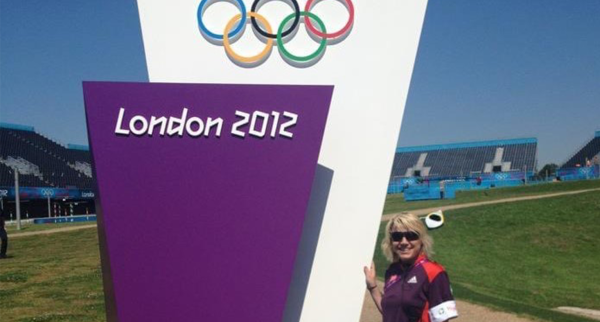 Charlie Akiens at the London 2012 Olympic stadium
