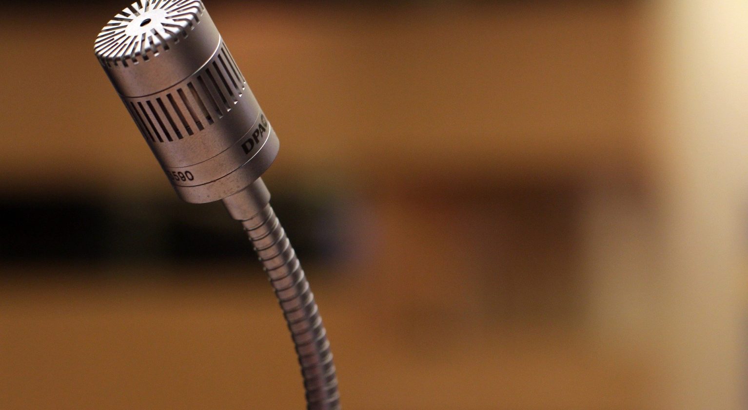 Close up of microphone