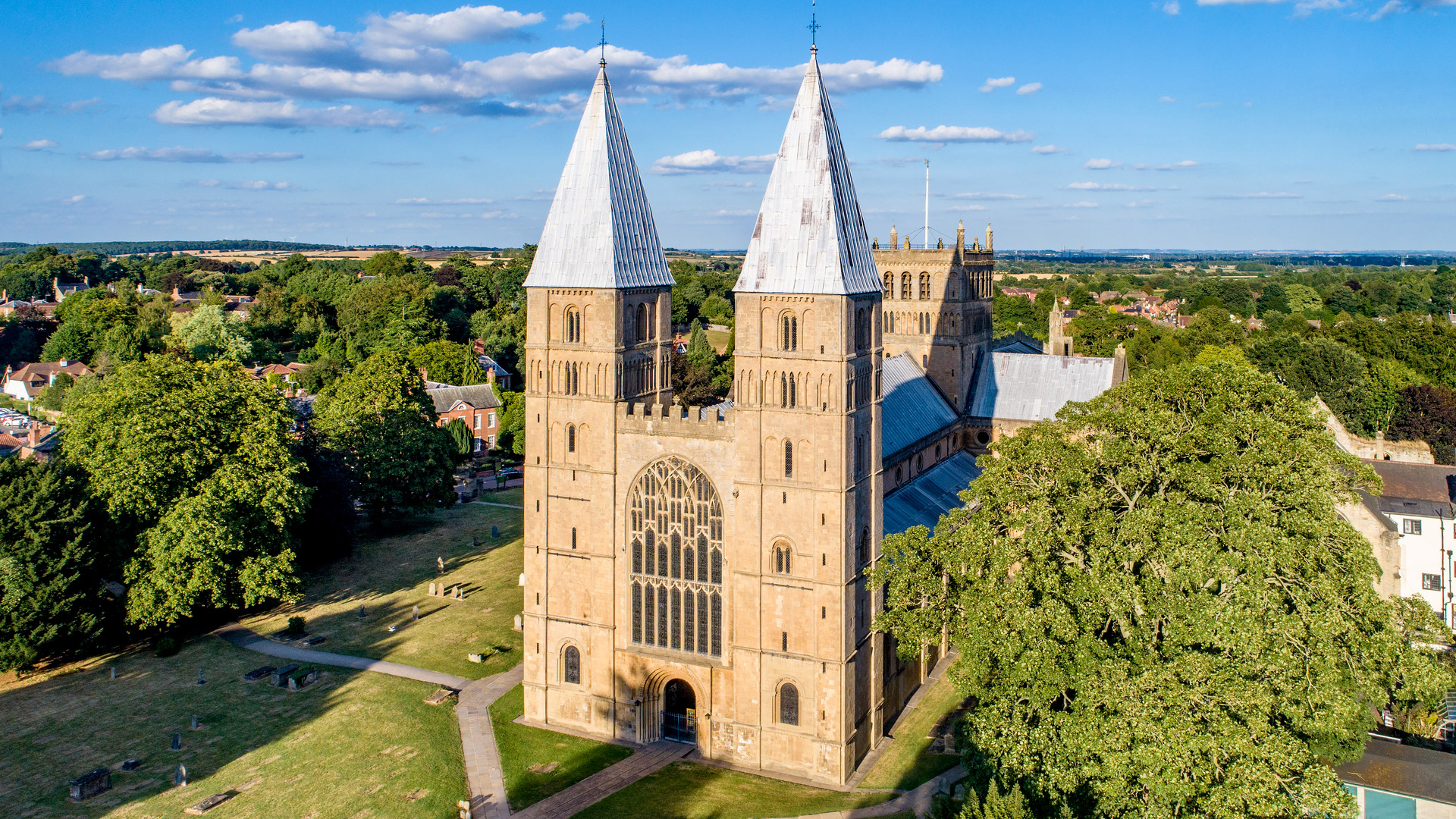 Southwell Minster from the air