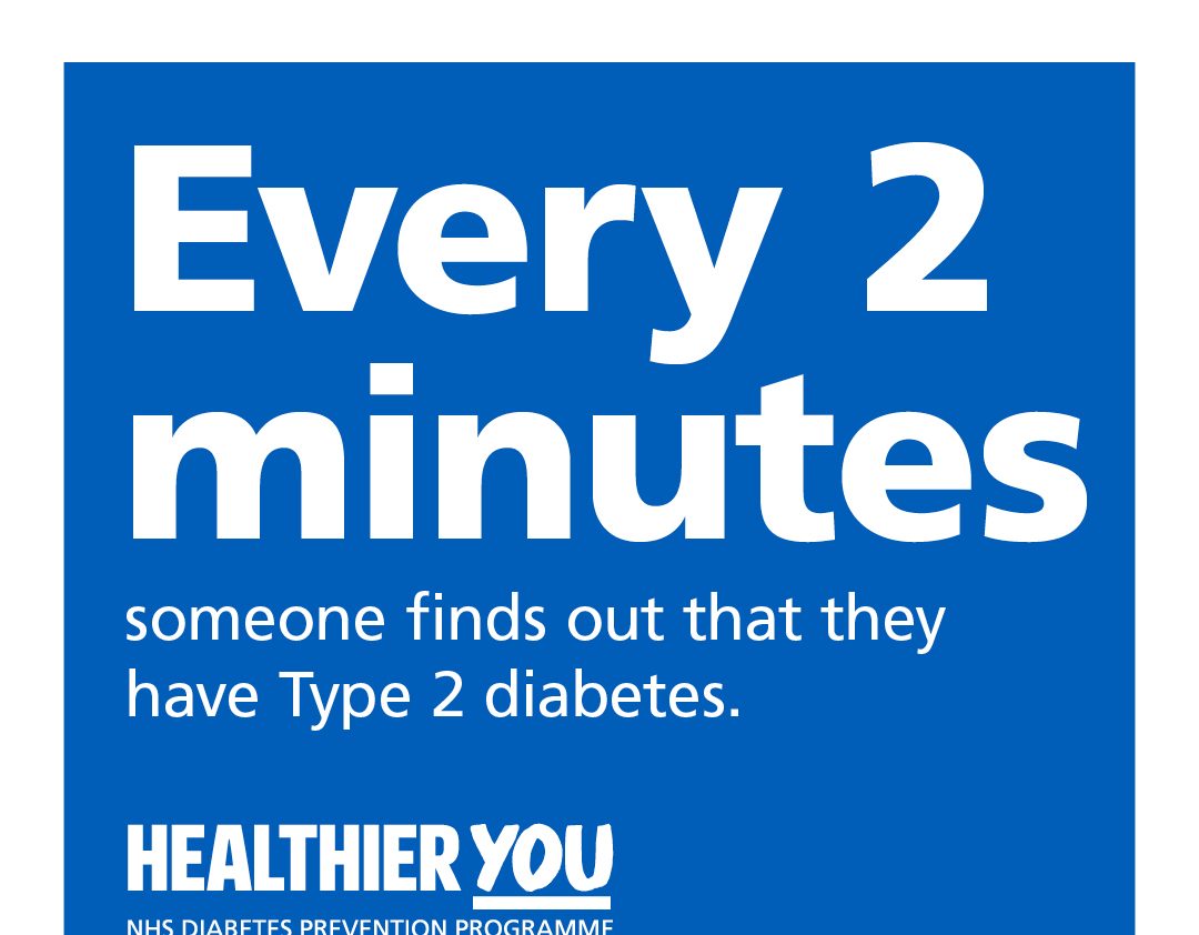 Every 2 minutes someone finds out they have Type 2 diabetes. Healthier You