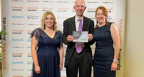 (left to right): Michalina Ogejo (Clinical Pharmacist in the PICS Pain Management Service), Richard Sheldrake (Senior Clinical Pharmacist in Newark Primary Care Network) and Louise Morgan (Advanced Nurse Practitioner in the PICS Pain Management Service).