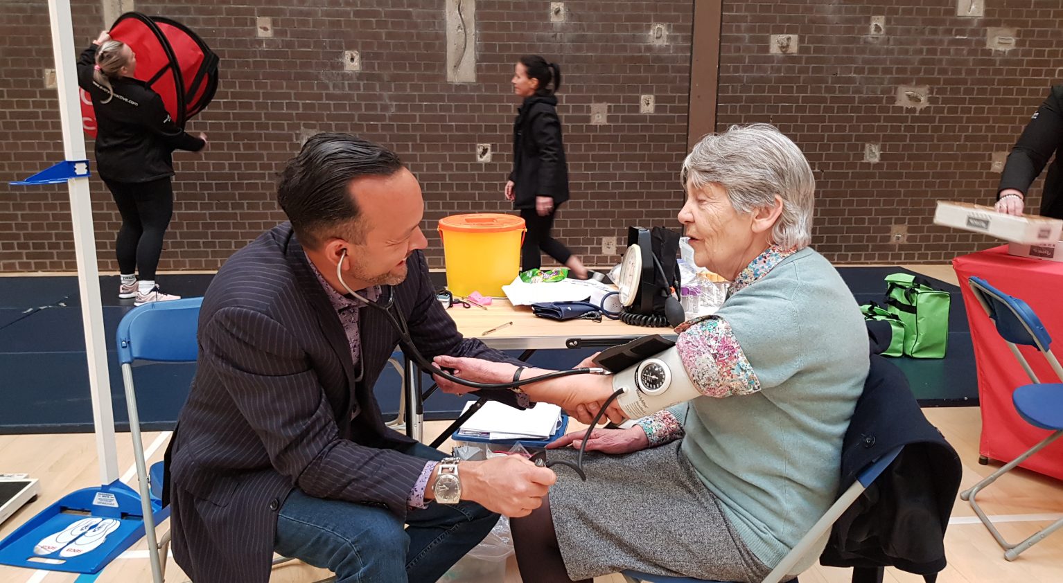 Local lady gets health check and Hucknall for Health event