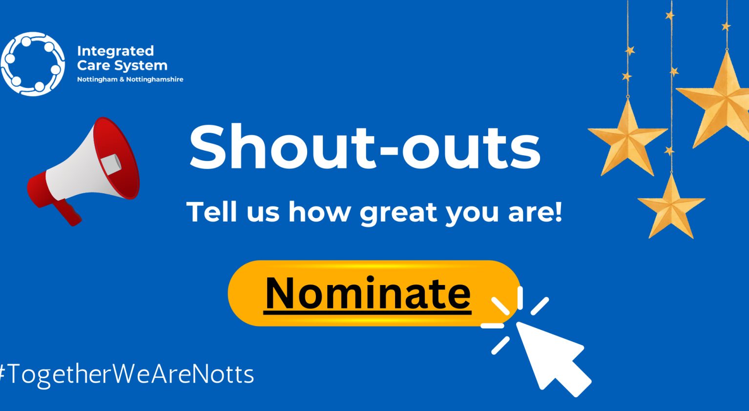 Shout - outs. Tell us how great you are. Nominate