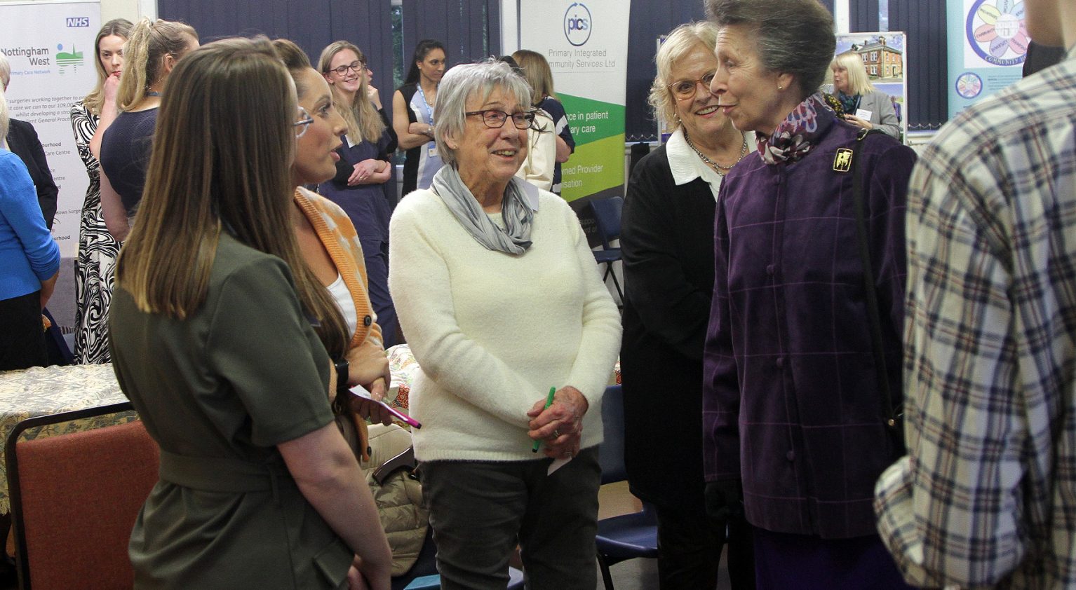 The Princess Royal talks to people who have benefited from the occupational therapy service
