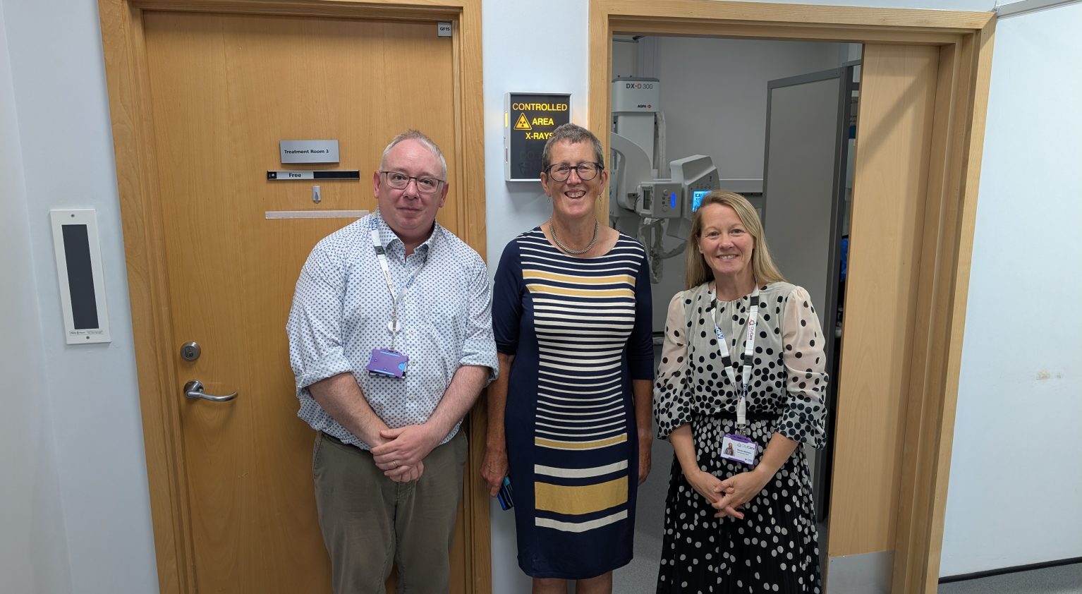 Photo of Jim Quinn, Head of the UTC, Dr Kathy McLean, Chair of the Integrated Care Board and Dr Nicole Atkinson, Chief Executive of Nottingham CityCare