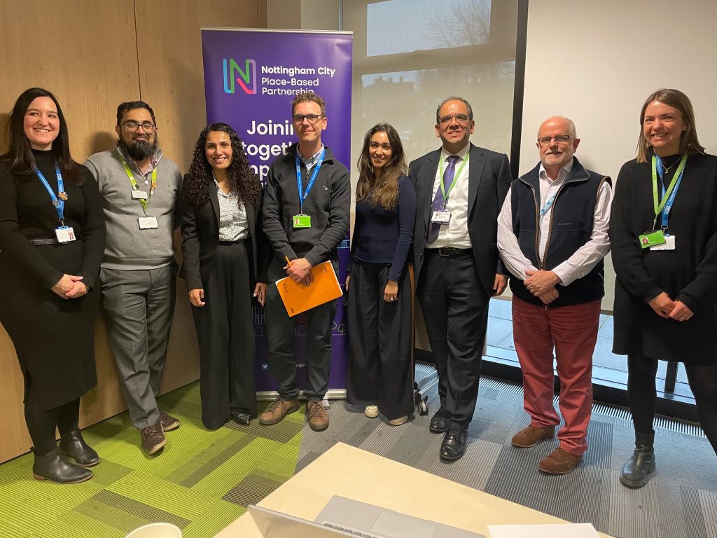 Dr Bakhai with members of the Nottingham City team