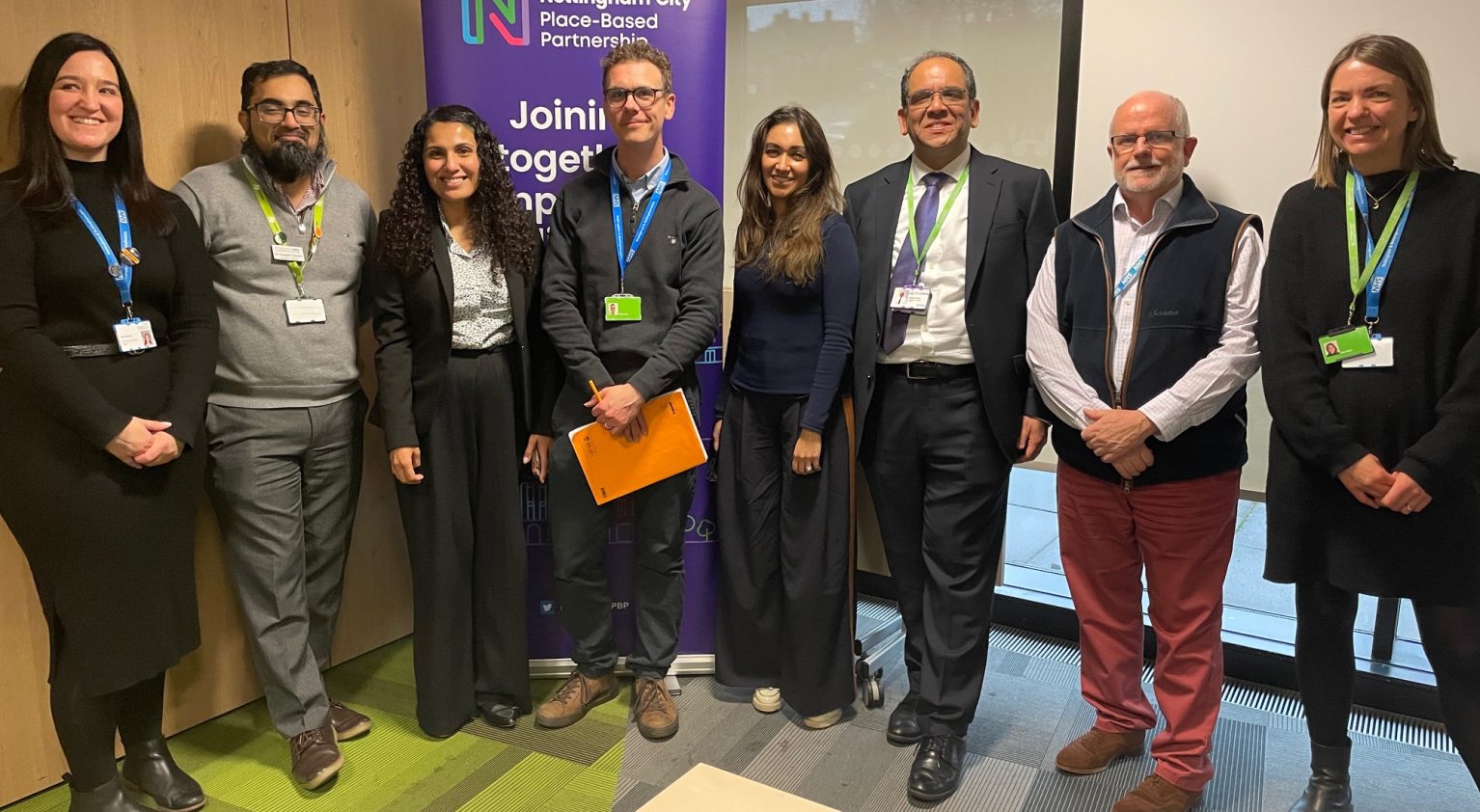 Dr Bakhai with some of the Nottingham City tema